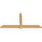 Ekena Millwork Eugene Smooth Timber Gable Bracket, Western Red Cedar, 84"W x 42"H x 3 1/2"D x 5 1/2"F, 12/12 Pitch GBW084X42X0406EUG00SWR - alternate 2